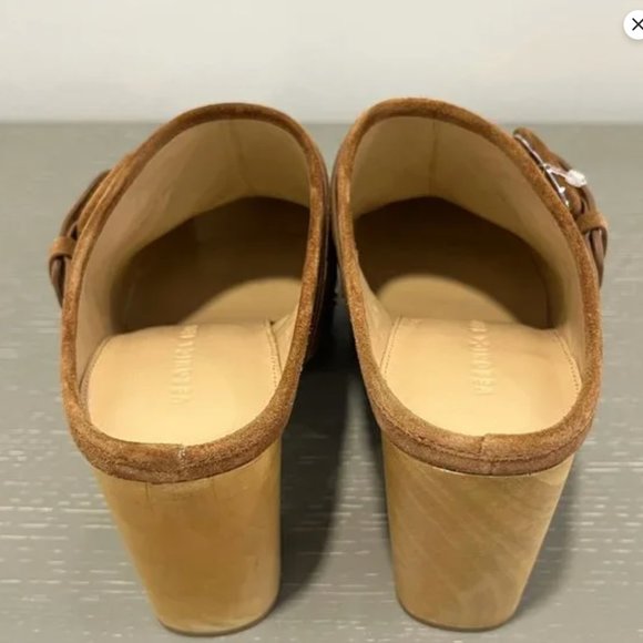 Veronica Beard Dacey Suede Mule Clogs Womens Size 8 in Pecan Brown NWOT - Picture 5 of 7
